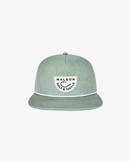 Golf And Tackle Snapback - Steel Ripple Malbon Men