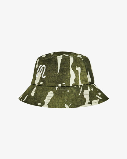 Inkwash Bucket Hat - Olive Inkwash Malbon Men