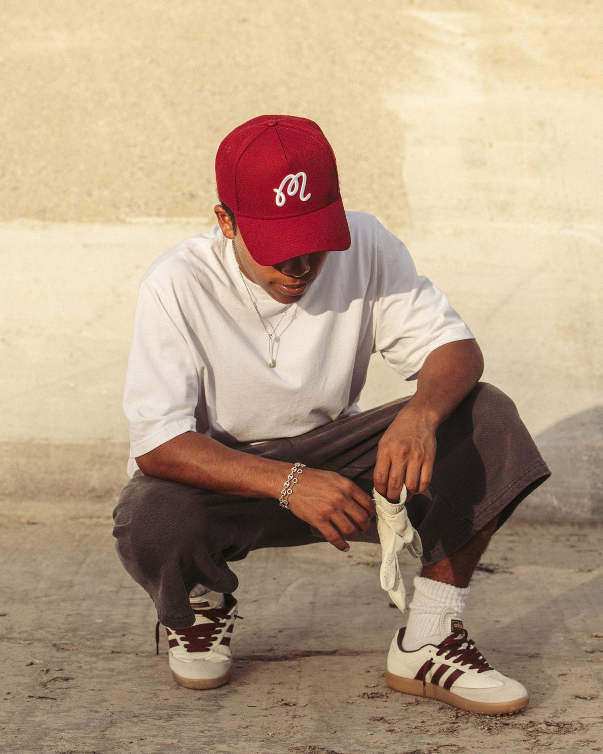 Malbon X New Era 9forty A-Frame M Script - Cardinal Malbon Men