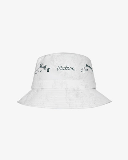 Golf And Tackle Bucket Hat - White Ripple Malbon Men