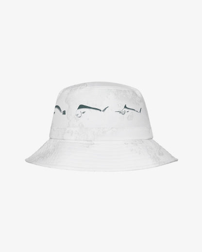 Golf And Tackle Bucket Hat - White Ripple Malbon Men