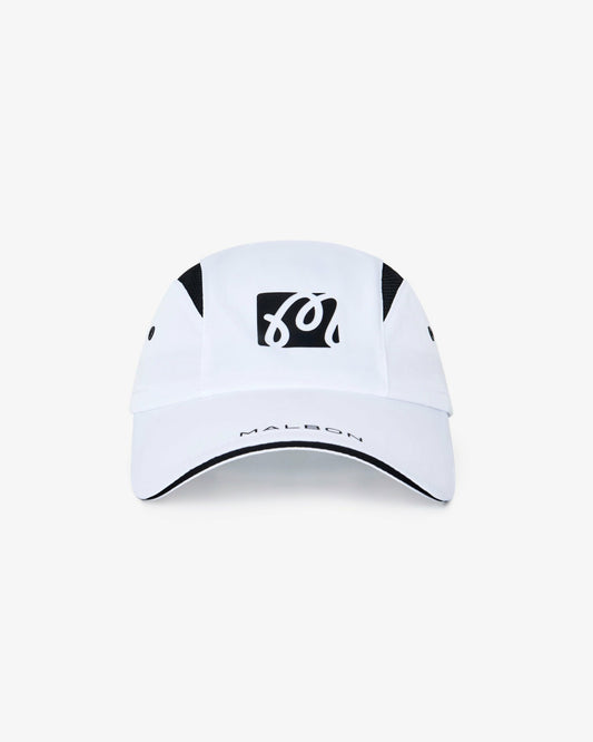Performance Mesh Panel Bungee Hat - White / Silver Malbon Men