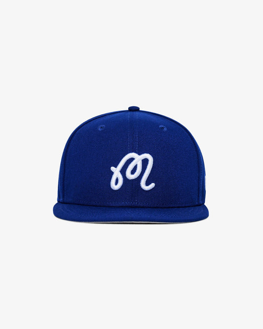 Malbon X New Era 59fifty M Script - Blue/White Malbon Men