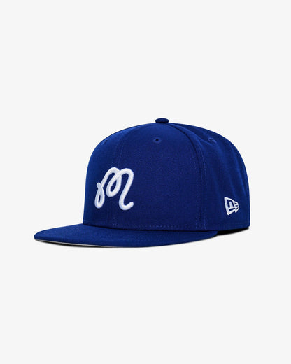 Malbon X New Era 59fifty M Script - Blue/White Malbon Men