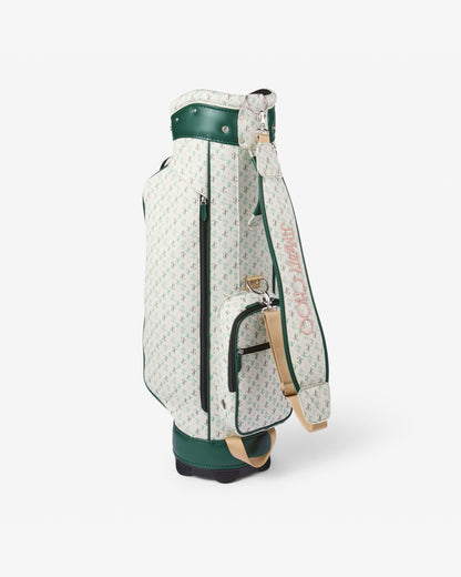 Jimmy Choo X Malbon Golf Bag - Latte/Malbon Green/Malbon Pink Malbon Men