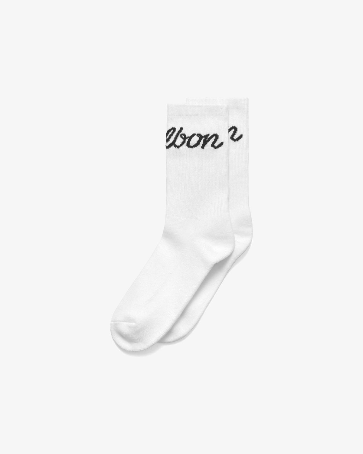 Bon Script Sock - White Malbon Men