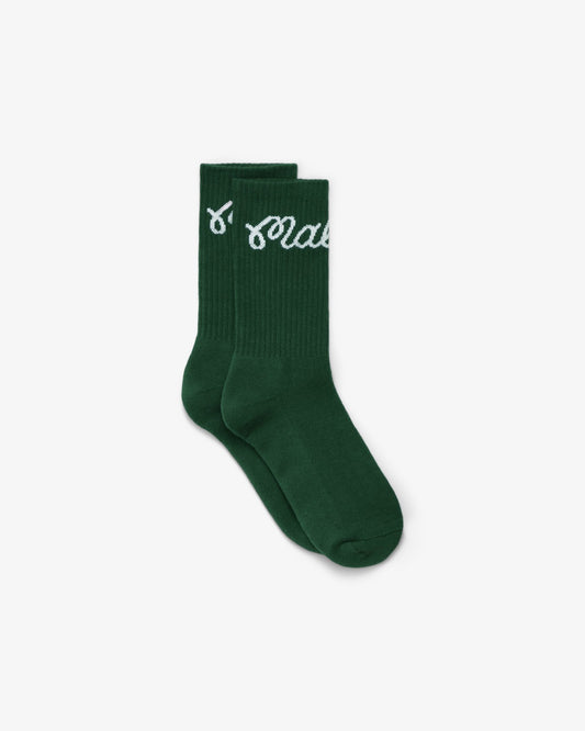 Bon Script Sock - Green Malbon Men